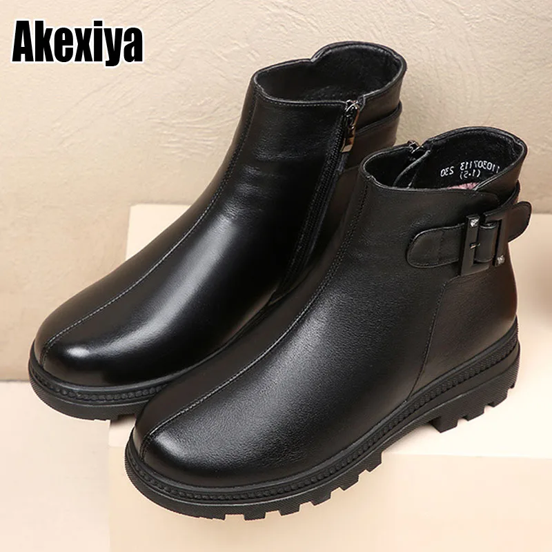 

2021 Зимние теплые плюшевые флисовые меховые сапоги, женская обувь, короткие сапоги, Черные ботильоны, Рабочая обувь BC2739