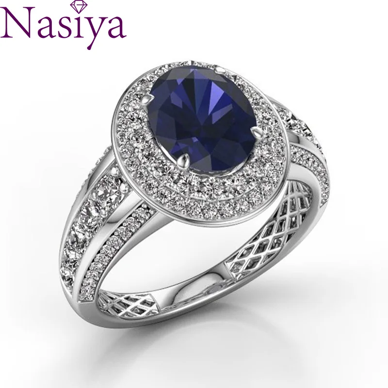

Sapphire Gemstone Ring 925 Silver Wind Ring Fine Jewelry For Women