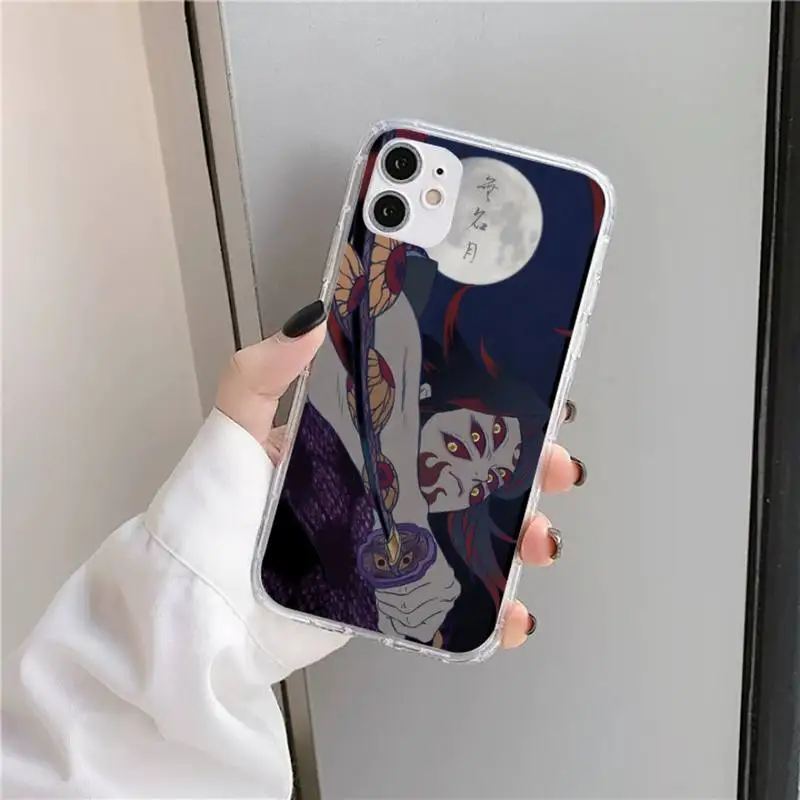 

Anime Demon Slayer Phone Case Transparent for iPhone 11 12 mini pro XS MAX 8 7 6 6S Plus X 5S SE 2020 XR