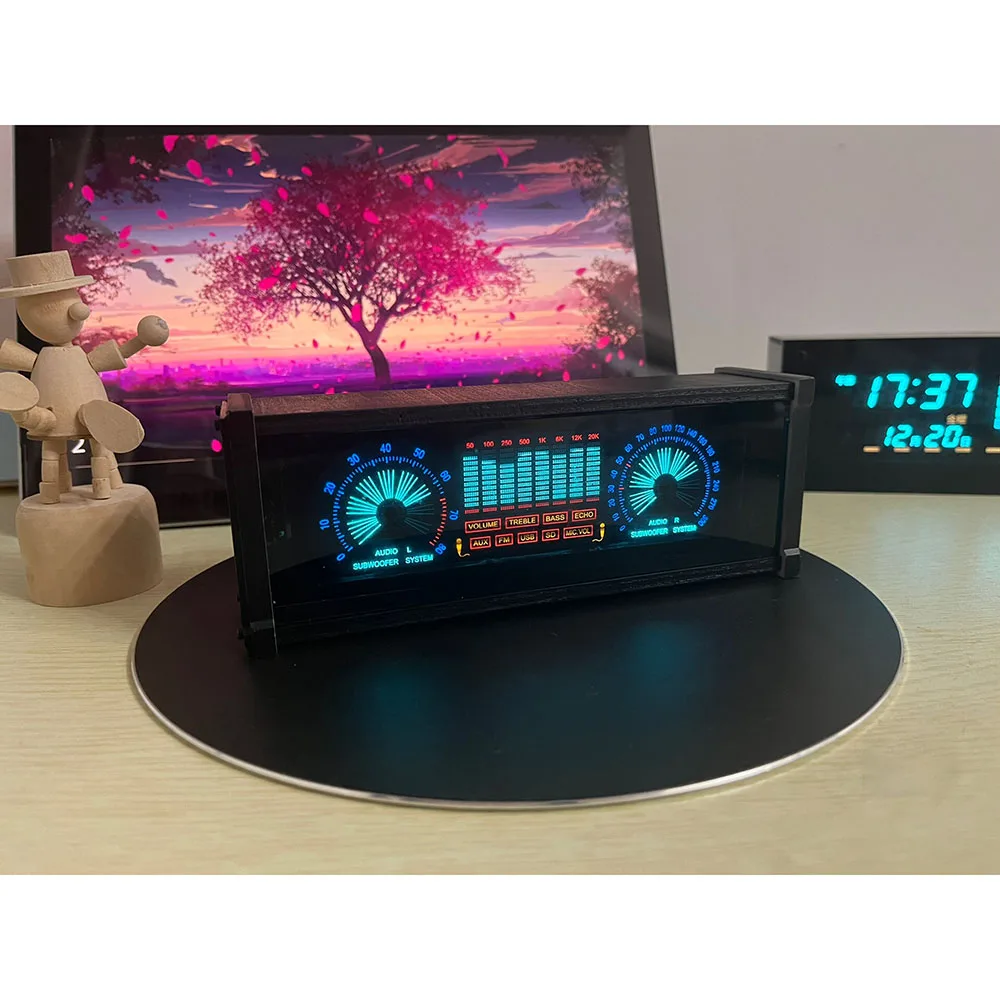 Индикатор спектра музыки VU Meter LED VFD аудио для мультимедийных динамиков усилитель