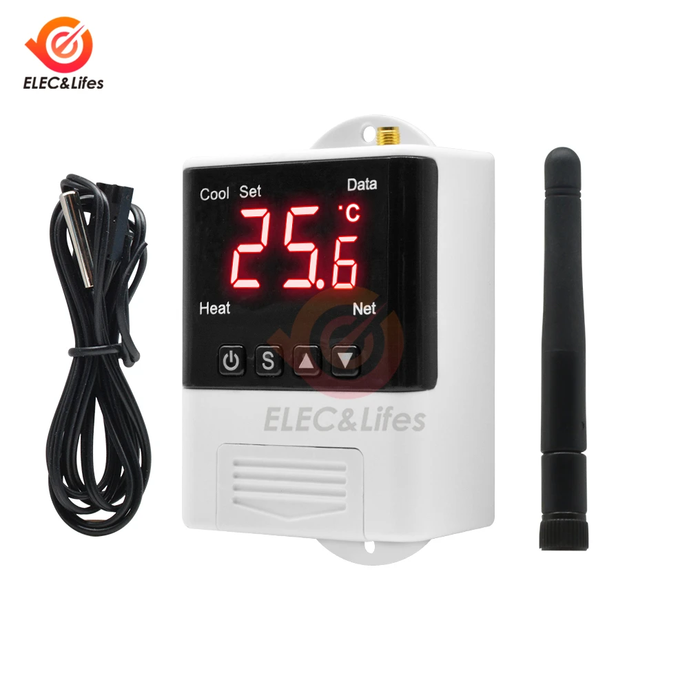 dtc1201 ac 110v 220v digital thermostat ntc sensor lcd display wifi temperature controller thermoregulator for heating cooling free global shipping