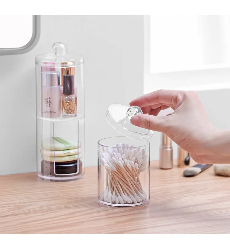 

Прозрачный Органайзер хлопковый тампон коробка для хранения акриловый хлопковый коврик коробка для хранения Косметический Пластиковый Ящ...