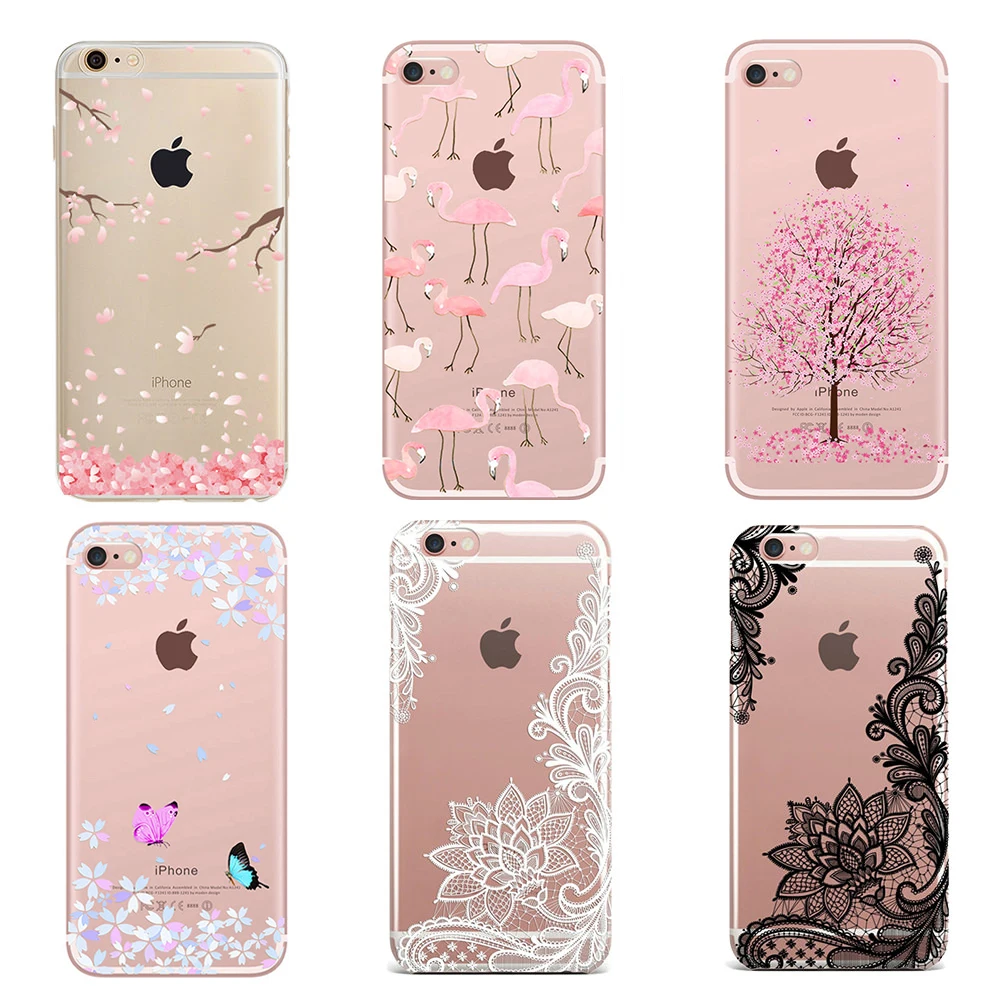 L FADNUT прозрачный силиконовый мягкий чехол для iPhone 7 8 6 S Plus X Xr Xs Max 5 5S SE Мультфильм