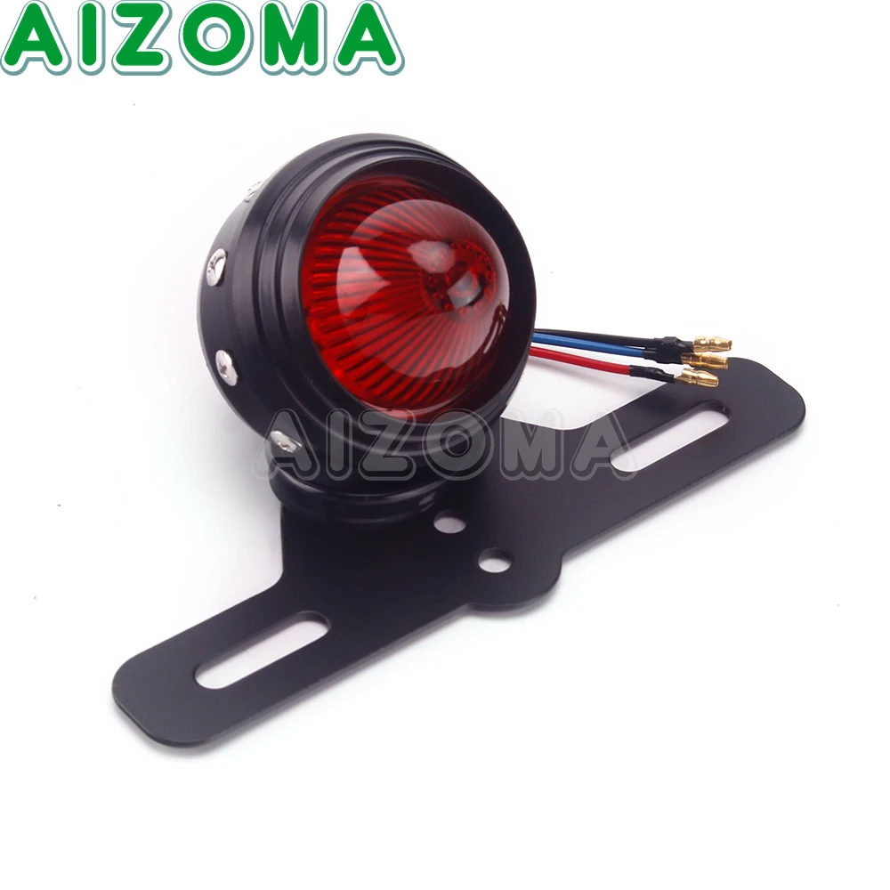 Ретро Красные линзы светодиодный мотоциклетные задние фонари стоп-сигнал