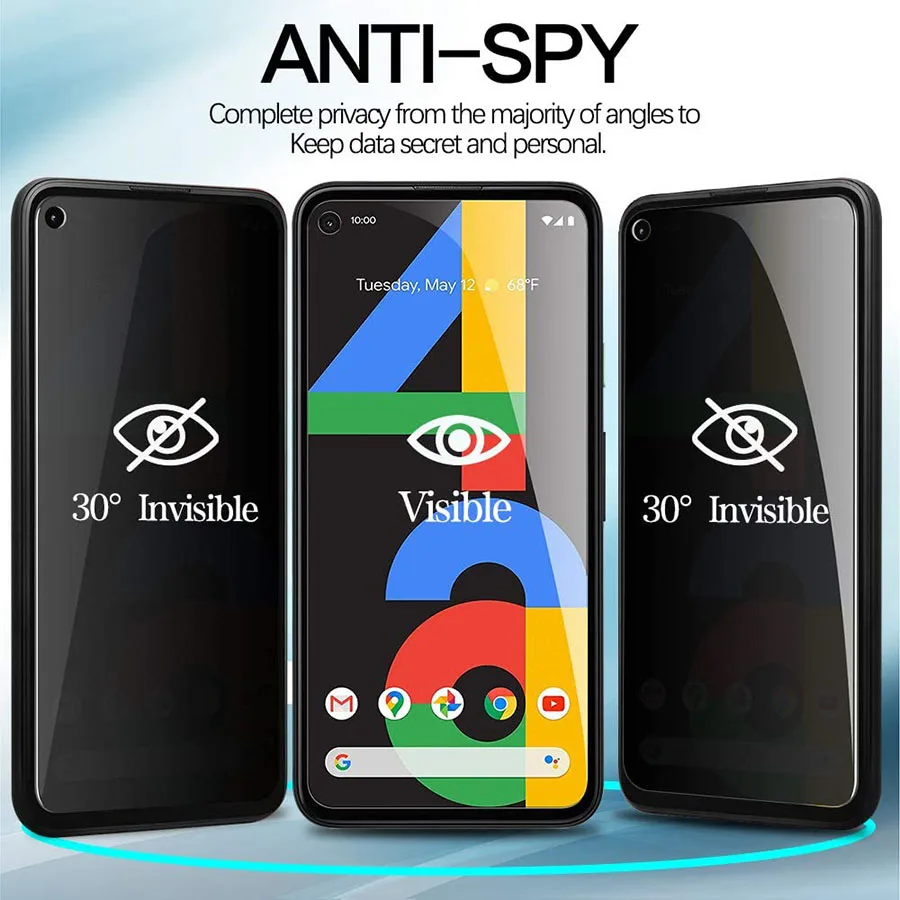 Антишпионская пленка для Google Pixel 4a 5a 6a 5G тонированное HD Закаленное стекло 5 4 6 3a |