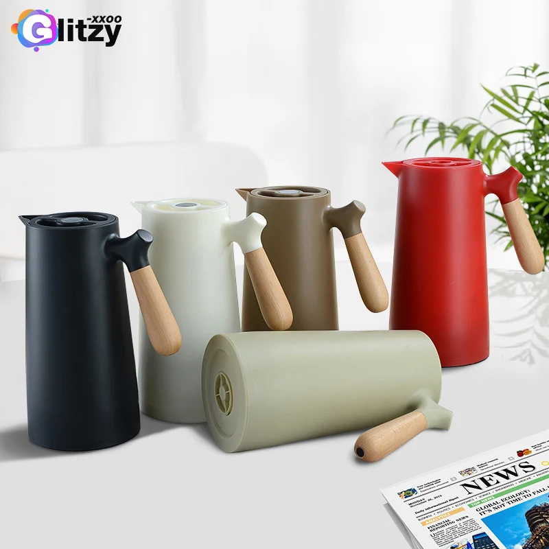 1000ML Insulation Kettle Hot Water Bottle With Handle Nordic Style Large Capacity Thermos Removable Teapot Household Coffee Pot