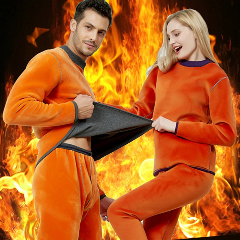 Thermal Underwear Sets For Men Winter long johns thick men keep warm for Russian Canada and European women |
