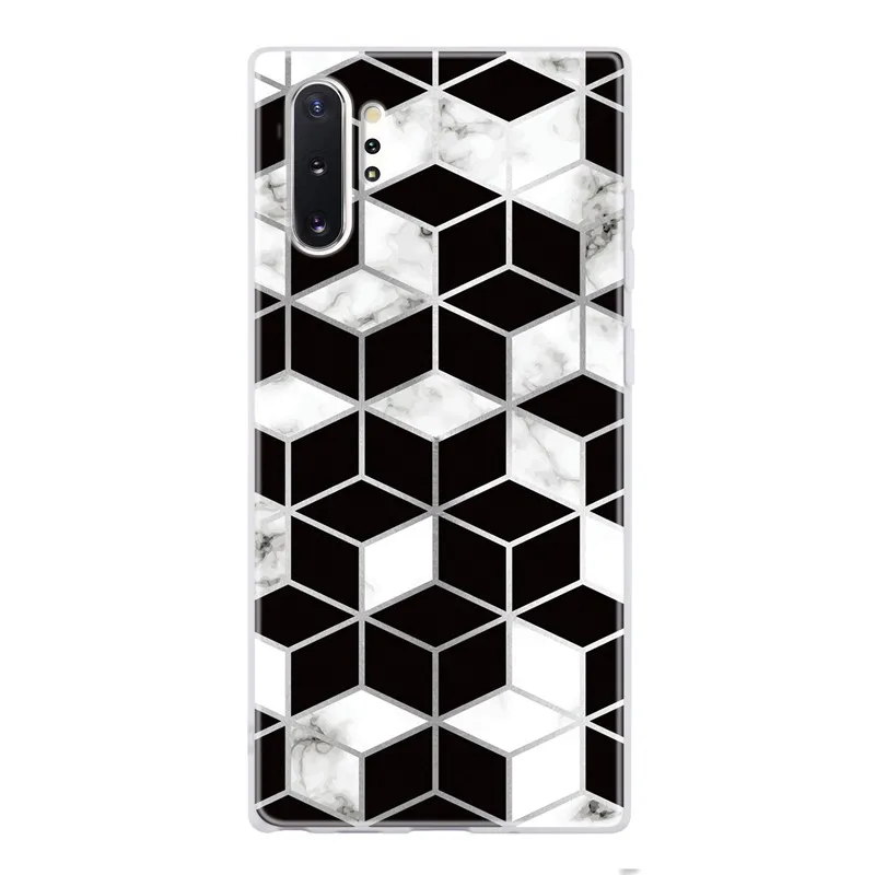 Покрытие с геометрическим рисунком Мрамор чехол для samsung Galaxy Note 10 плюс S8 S9 S10 S10E J4 J6 A6 A7 A8 A5 J3 J5 J7 Мягкий ТПУ чехол с мультипликационным рисунком - Цвет: Cube