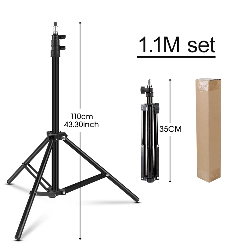  Алюминиевый Трипод Yizhestudio, 1,1 м, 1,6 м, 2,0 м, с винтом 1/4 для Gopro, Huawei 
