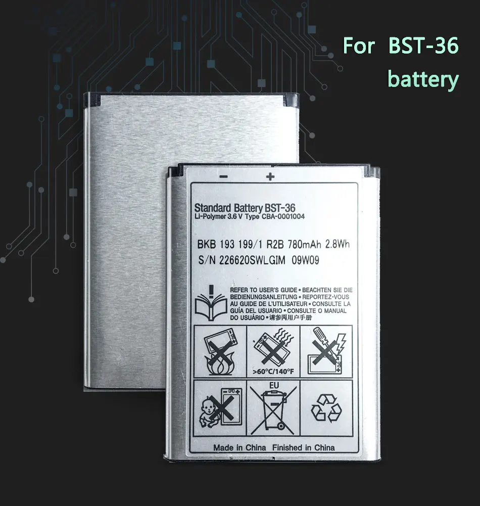 Kikiss Батарея BST-36 780 МА-ч для sony Ericsson J300 K510i Z550a K310 J300C X0001 Z550C K320 K310i W200 Z550i Z558 K310c K510c