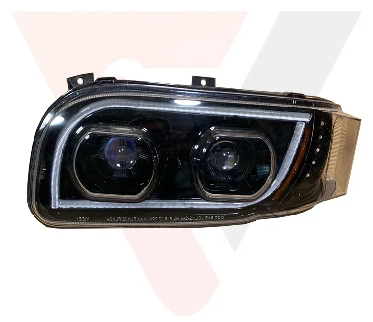 

Aftermarket Kenworth Black with halo,LED projection headlight assembly -(Driver Side) warehouse in california LED lights