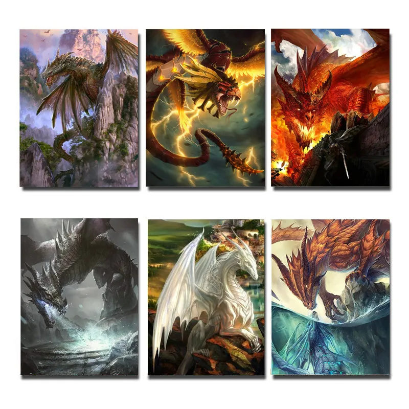 

CraftArtGo 5D DIY Diamond Embroidery Loong Full Square Round Rhinestone Mosaic Painting Cross Stitch Flowers Diamond Kit