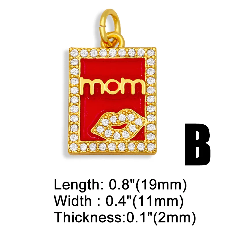 OCESRIO CZ эмаль для мамы ожерелье амулеты изготовления ювелирных изделий золотой