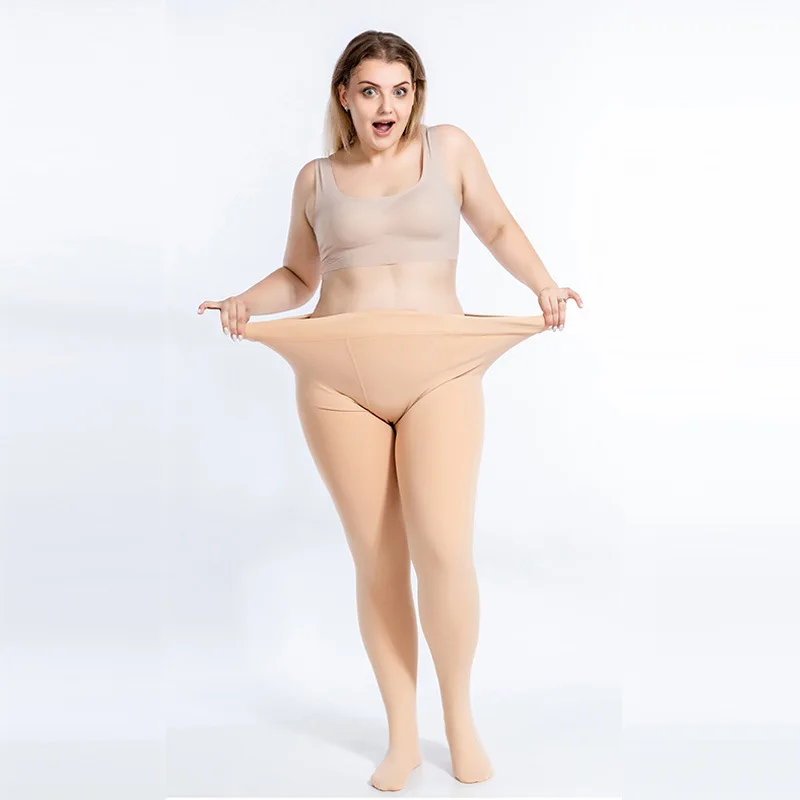 

400g winter thick velvet large size anti-pilling skin color high waist bare legs artifact leggings for women outside wear