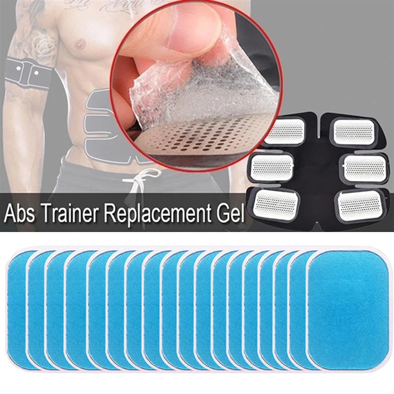 

4/8Pcs Muscle Trainer Gel Sticker Muscle Simulator Gel Pad Fitness Exerciser Hydrogel Gel Pad For Muscle Massager