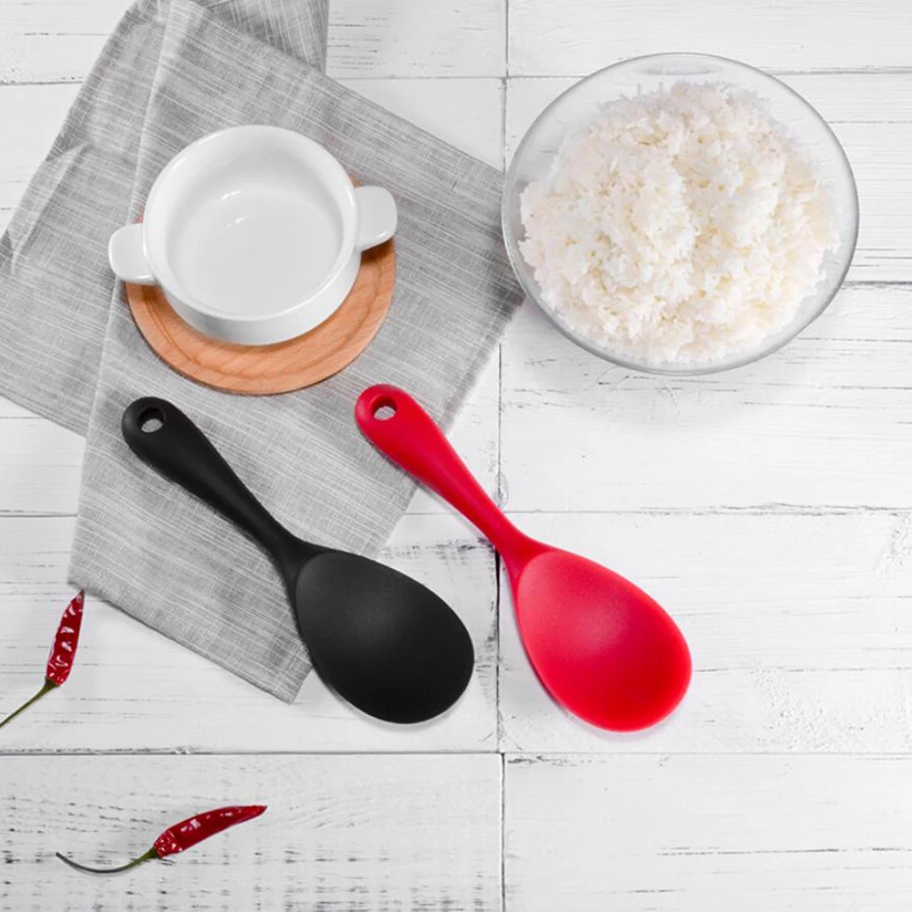 

Silicone Non Stick Rice Paddle Spoon Rice Scoop 22.5cm Food Service Spoon