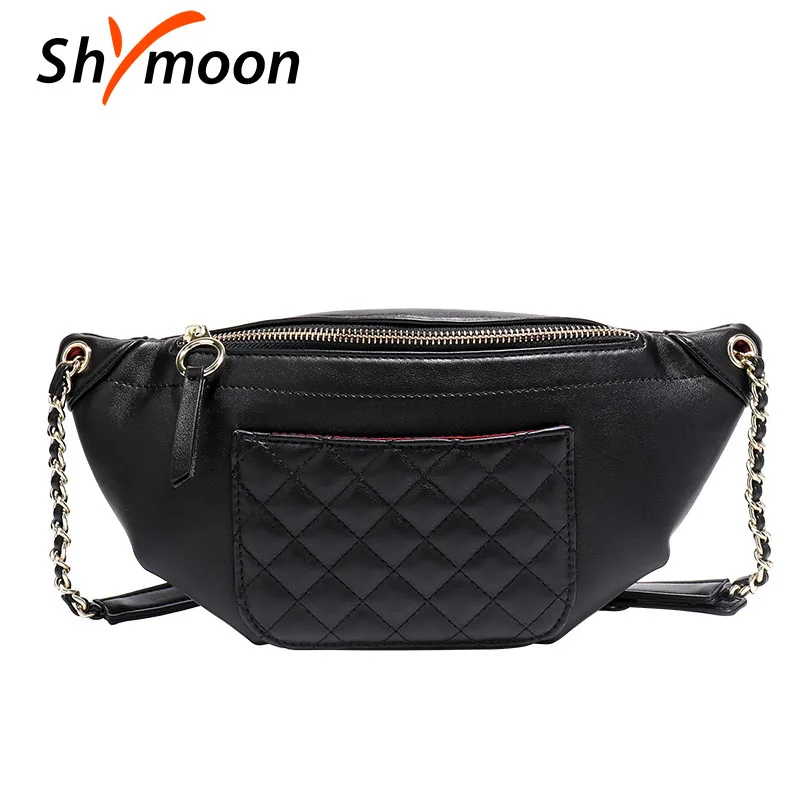 SHYMOON Женские поясные сумки роскошные брендовые дизайнерские поясные сумки модные кожаные нагрудные сумки кожаные сумки через плечо поясные сумки