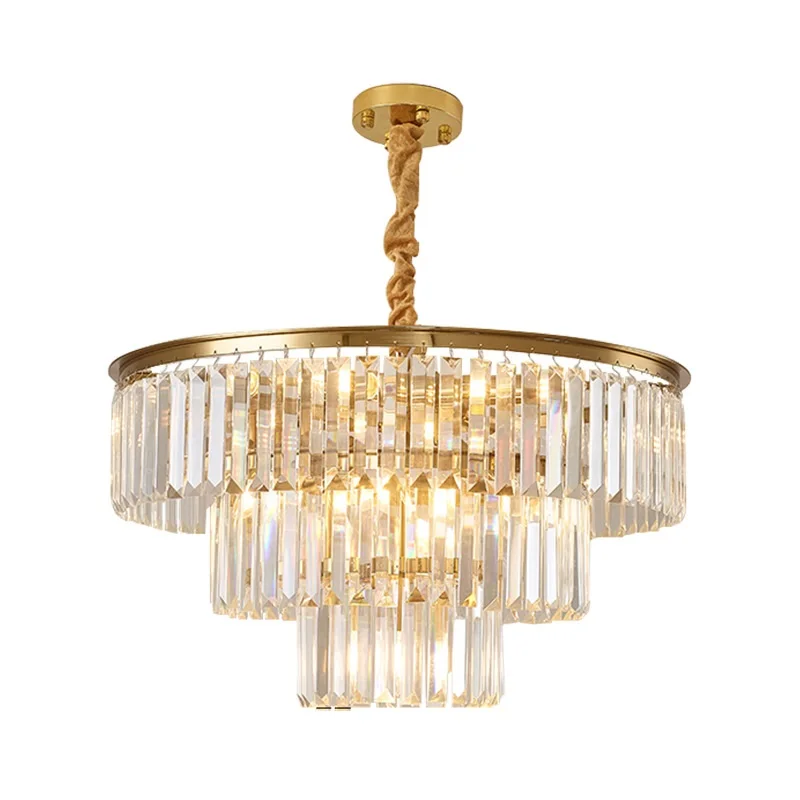 Роскошный Потолочный подвесной светильник LukLoy со стразами стальная лампа для