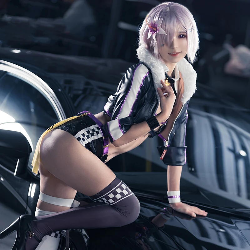 Аниме Судьба/Большой заказ FGO Mash Kyrielight гоночная форма костюм сексуальная