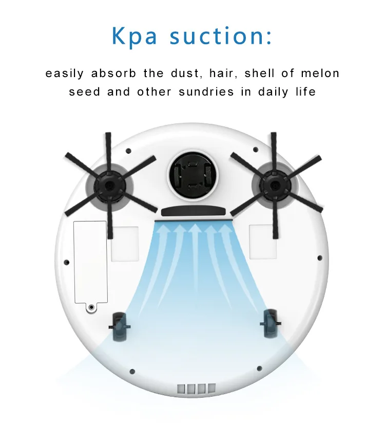 Автоматический подметальный робот 3 в 1 мощный всасывающий умный пылесос