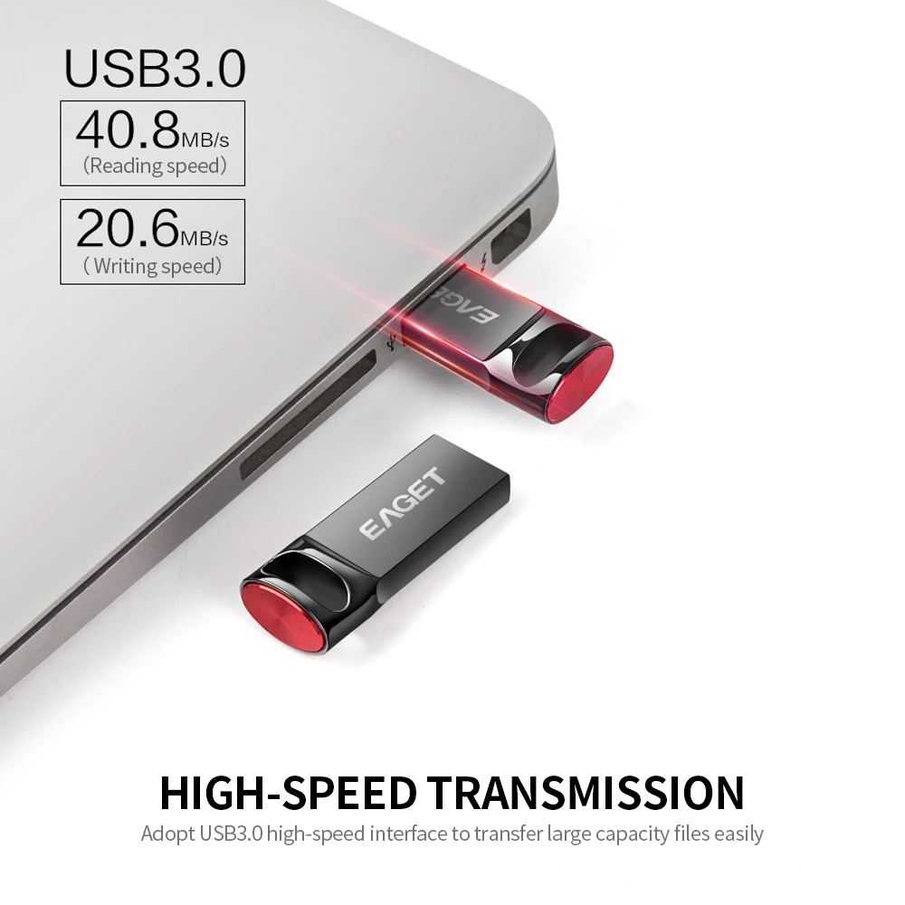 EAGET U81 USB флеш накопитель 32 Гб металлический U диск USB3.0 Портативный