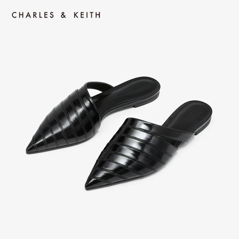 CHARLES＆KEITH Новинка на Весну и Лето2020 CK1 70380778Женские босоножки Острый Носок Плоскем