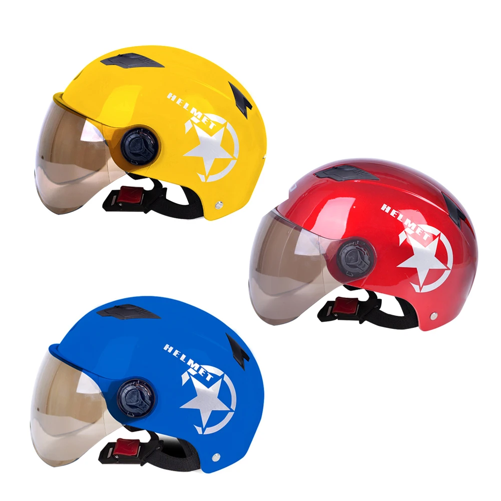 

Electric Scooter Motorcycle Helmet with PC Len Anti-UV Safety Hard Hat Motorcycle Open Face Summer Safety Half Helmet Protection