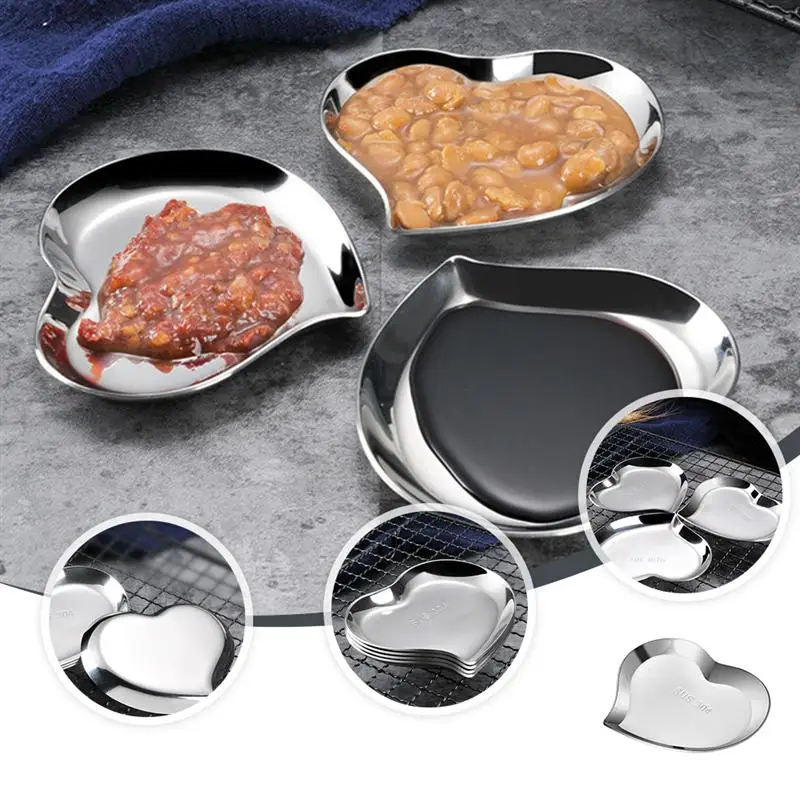 

2PCS Stainless Steel Dipping Plate Multi-purpose Plate Delicate Dipping Plate