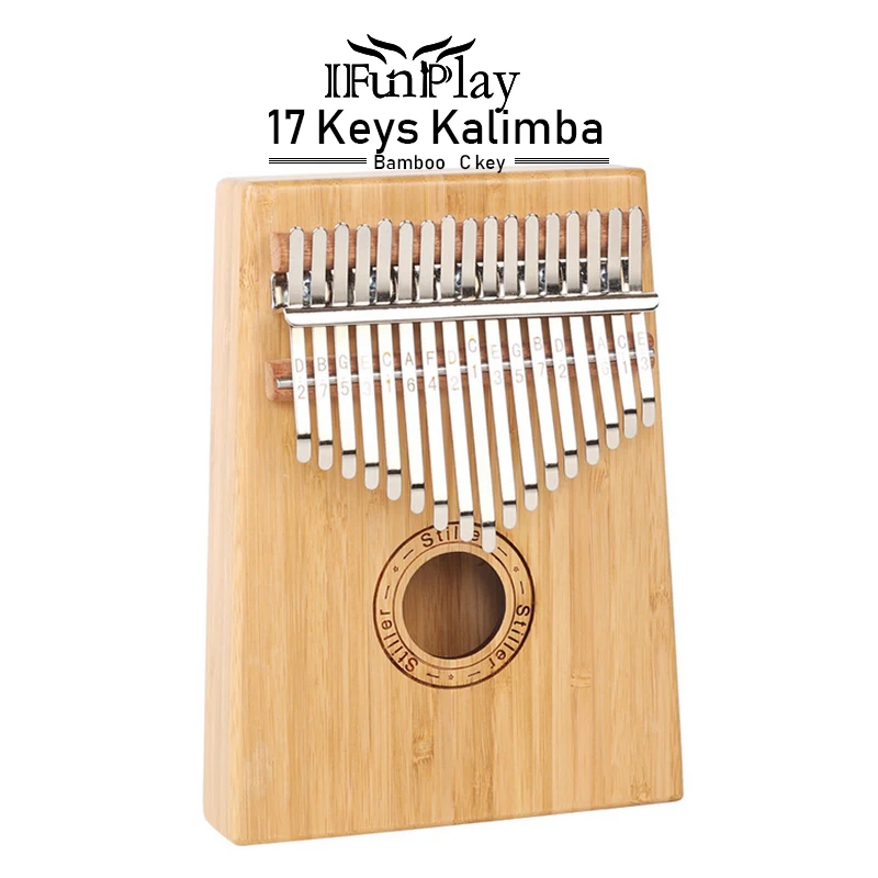 17 клавиш Kalimba большой палец пианино Mbira натуральная мини перкуссионная