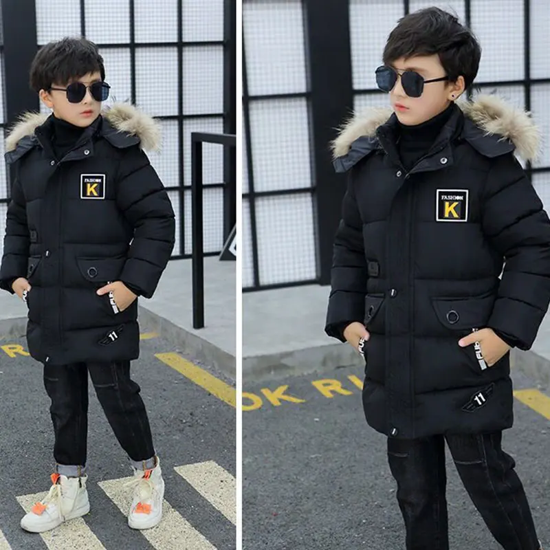 

Kid Winter Jacket Boy Play In The Park 9 Children's Clothing 13 Coats 14 Outerwear 15 Thick Cotton Hooded Thickening -30 Degrees