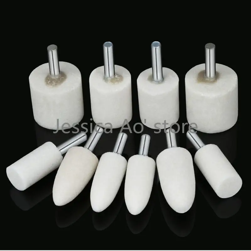 

10 шт. белый корундовый шлифовальный круг электрическая Шлифовальная головка Металл шлифовальный абразивный камень сталь для удаления заус...