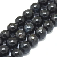 about 47pcsstrand round natural kyanite beads 6mm 8mm black stone beads for jewelry making diy bracelet needlework supplies