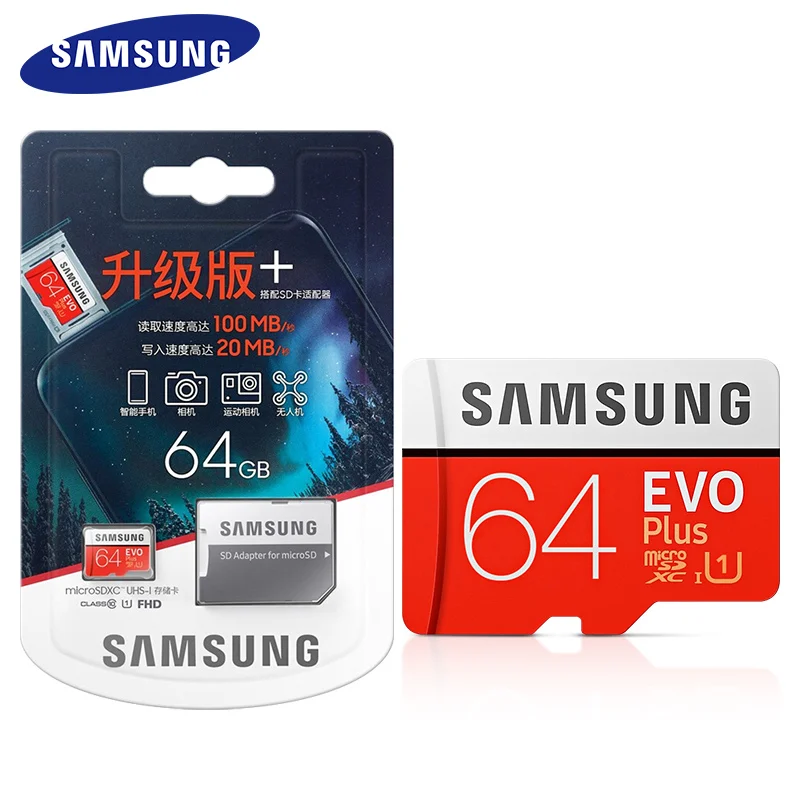 

SAMSUNG Memory Card Micro SD 256GB 32GB 64GB 128GB SDHC SDXC Grade EVO+ Class 10 C10 UHS TF SD Cards Trans Flash Microsd