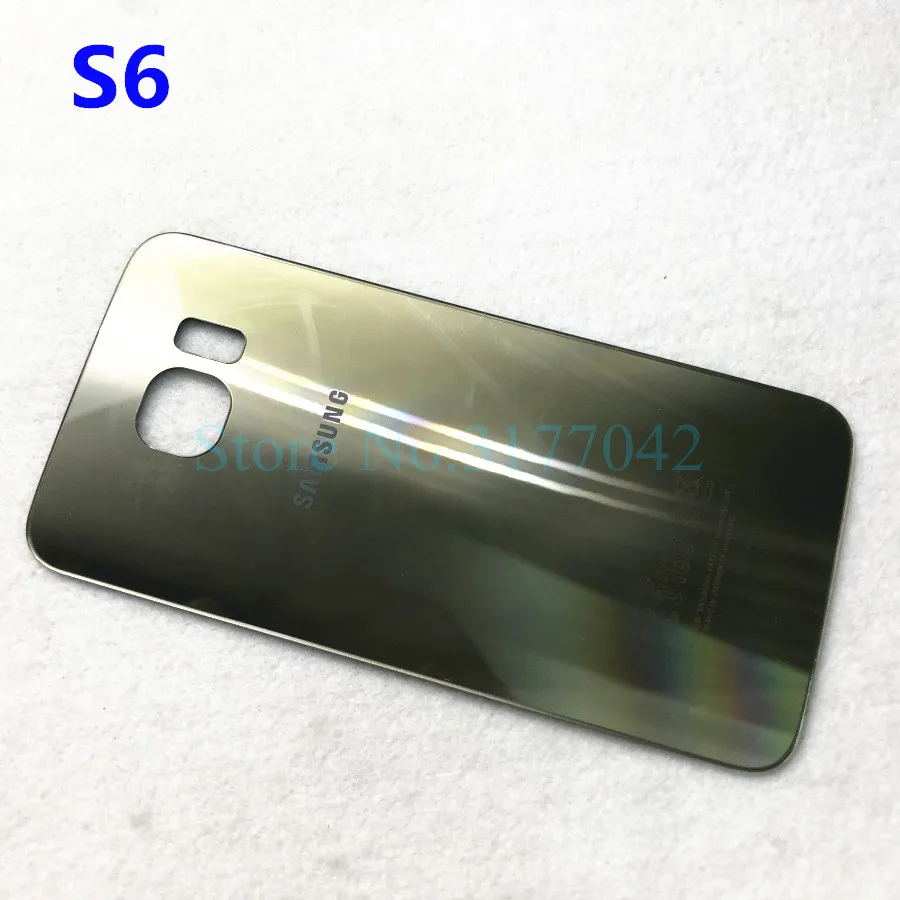 Задняя крышка аккумулятора samsung для samsung Galaxy S6 Edge S6 S6+ S6 Edge Plus G925 G925F G920 G920F G928 G928F задняя крышка из стекла - Цвет: S6 Gold