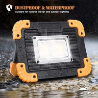 led portable spotlight work lights super bright rechargeable cob flood lights waterproof job site outdoor camping lampe by 18650