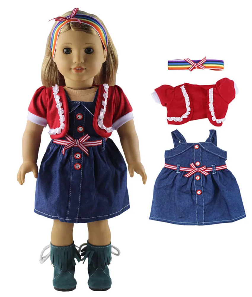 Hot 5 PCS Different Colors and Styles Doll Clothes for 18 inch American Bitty Baby S21 | Dolls Accessories