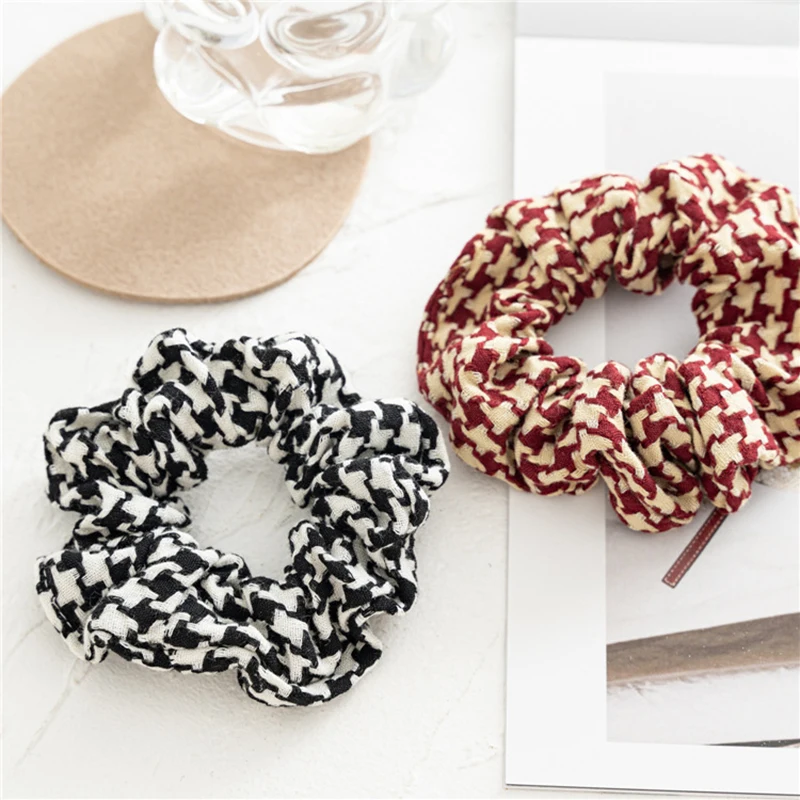 

Vintage Hair Scrunchies Hair Rope Elastic Hair Ties Ponytail Holder Winter Hair Ring Hair Accessories for girls Hair Rubber Band