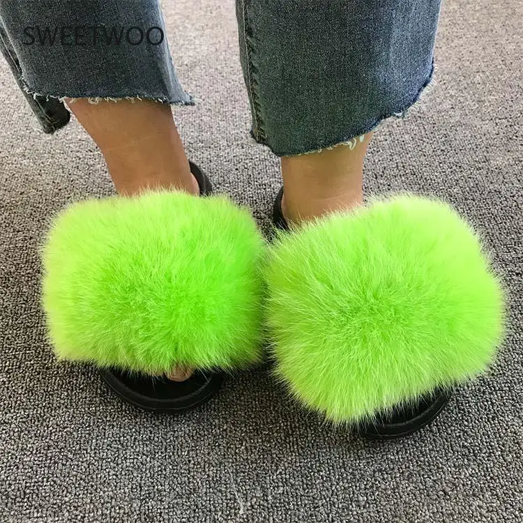 

Summer Women's Slippers Slippers Women's Indoor Flip Flops Casual Sandals Fluffy Fluffy Plush Shoes