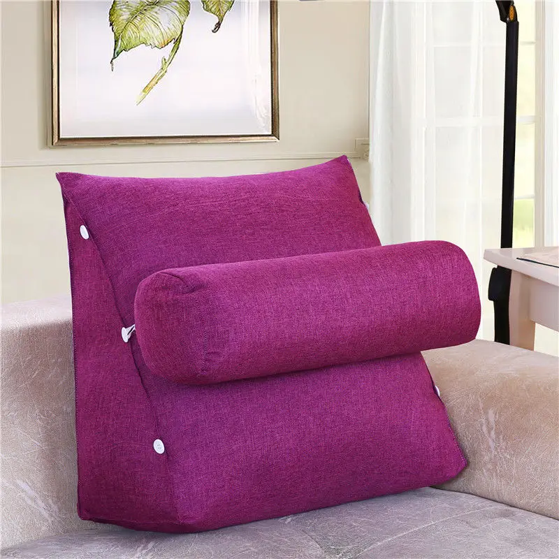 

Modern Simple Triangle Cushion Soft Comfortable Sofa Bed Tatami Multifunctional Waist Cushion Head Pillow Can Removable Washable