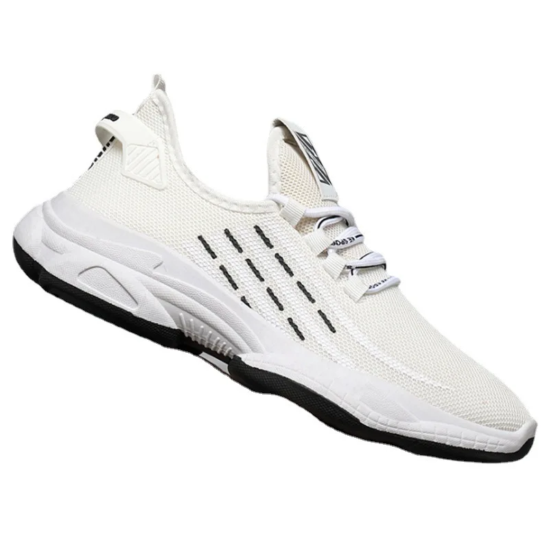 

Spring and Autumn Fashion Lace-up Flying Woven Men Black Low-top Outdoor Sports Sneakers Casual Shoes Men's Running Shoes