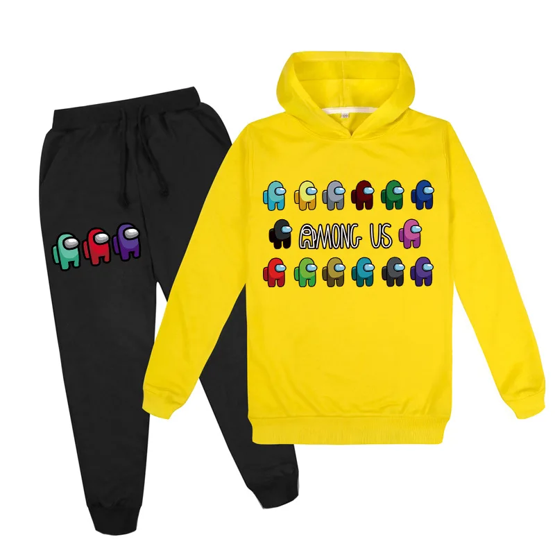 

2021 Hot Style Among Us Impostor Graphic Printed Sudadera Children Hoodies Suit Long Sleeved Sweatshirt +Casual Sport Pants Set