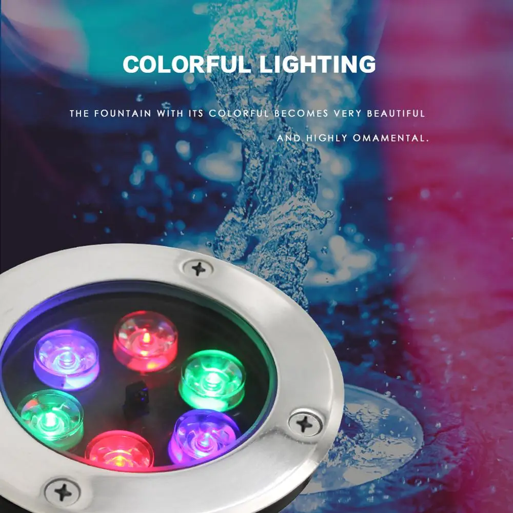 Светодиодный подводный светильник IP68 3 Вт 6 9 12 18 24 36 RGB ночная лампа для сада