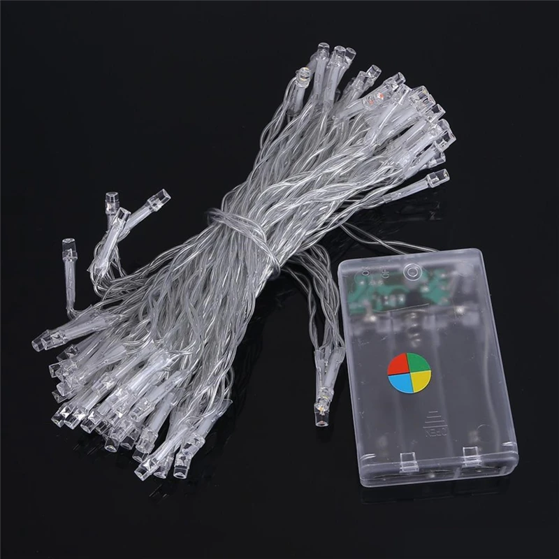 Светодиодная светильник рлянда с аккумулятором 1 м/2 м/5 м/10 м Рождественская