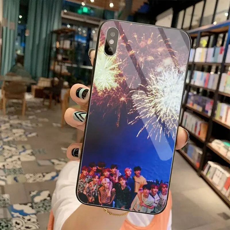 Korea Kpop Seventeen Soft Silicone TPU Phone Cover Tempered Glass For iPhone 11 Pro XR XS MAX 8 X 7 6S 6 Plus SE 2020 case | Мобильные