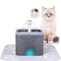automatic cat water fountain dog water dispenser 2l transparent drinker pet drinking feeder bowl with filters mute led pump