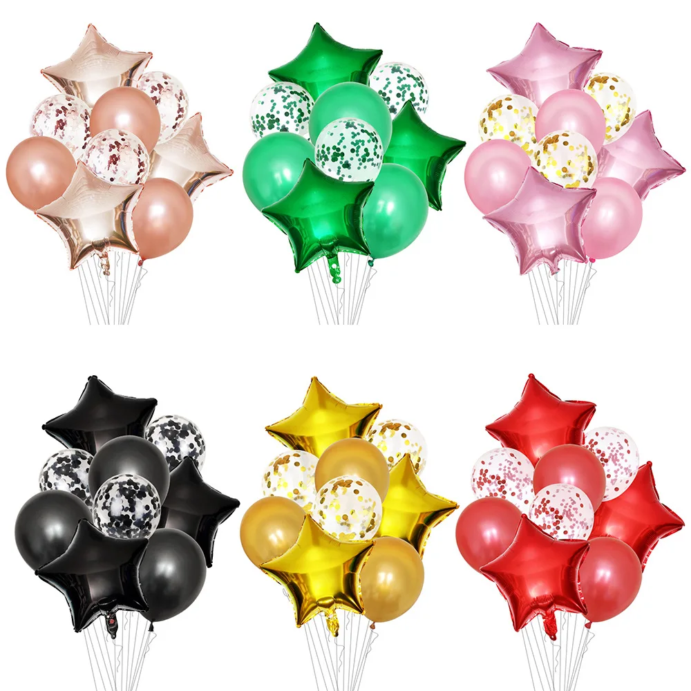 Синие воздушные шары украшение для дня рождения со звездами гелиевые украшения