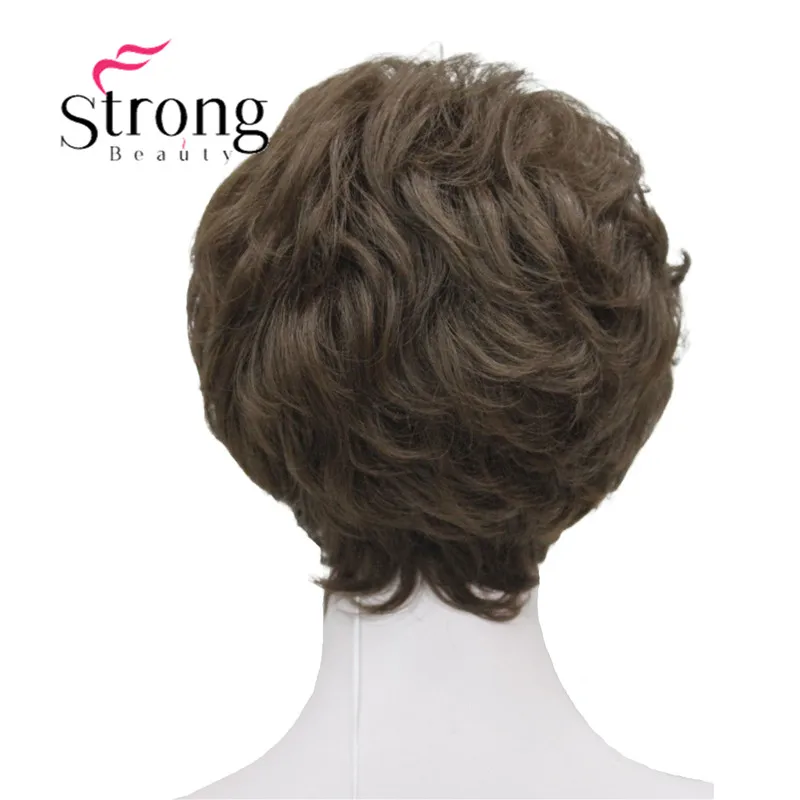 StrongBeauty женские парики пушистые естественные кудрявые короткие синтетические волосы Полный парик 11 цветов