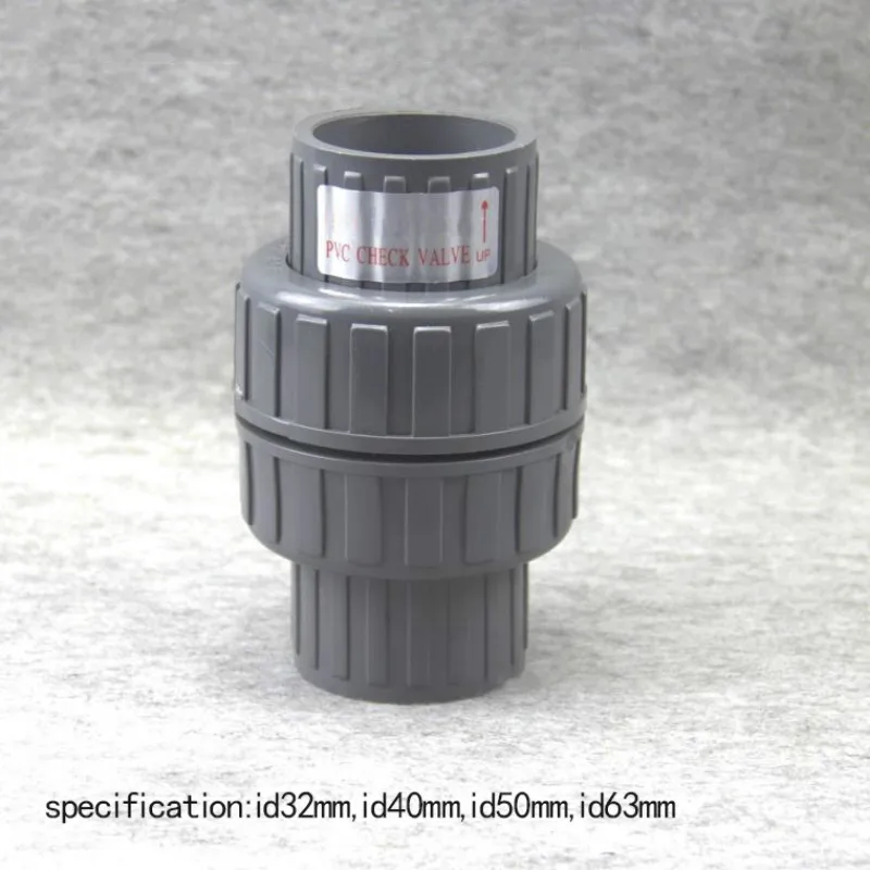 Обратный клапан из ПВХ односторонний пластиковый обратный воды для труб фитинг