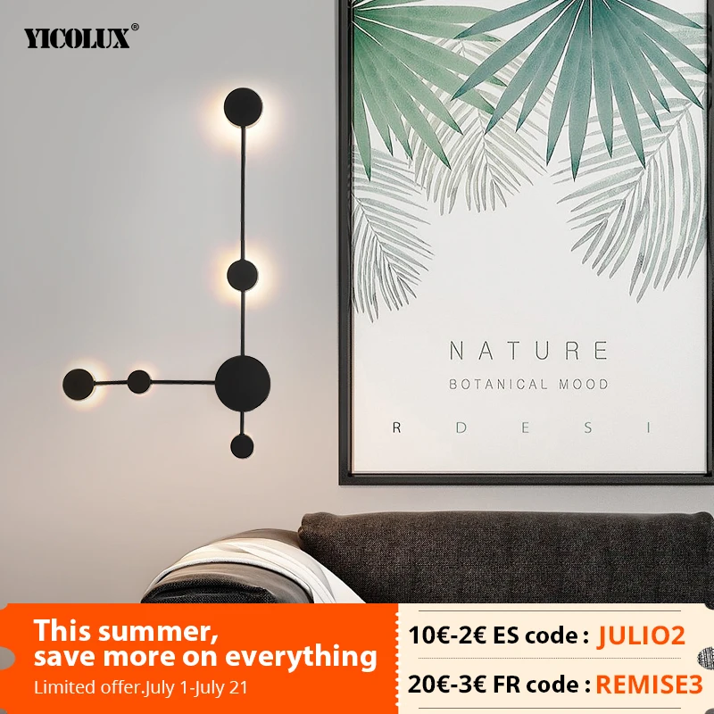 Современный Железный светодиодный настенный светильник для гостиной спальни