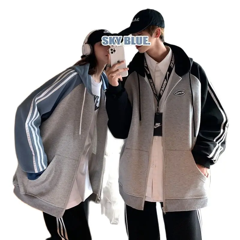 

Fashion Tracksuit Men Spring And Summer 2021 Couple Suit New Sweatshirts With Hoodies Cardigan Loose Casual Sports Suit